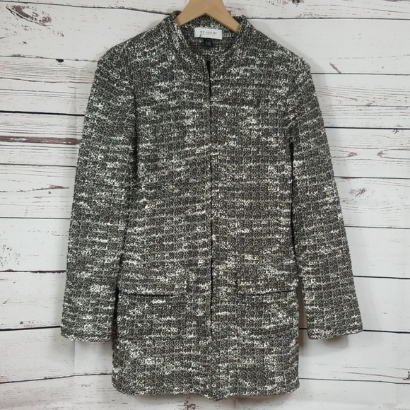 St. John Jackets & Blazers - St. John Collection | Long Knitted Marled Jacket